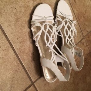 White sandals